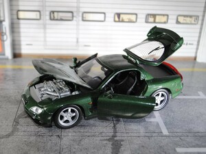 ◆希少！ 1/24MOTOR MAX マツダ RX7 グリーンメタ FD3◆