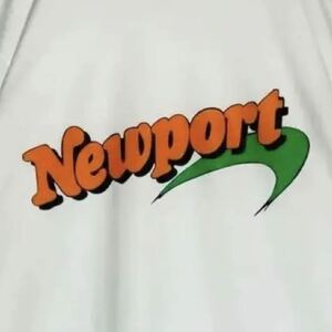 新品 newport ニューポート ロンTシャツ 大判 企業 セール デカロゴ プリント タバコ たばこ 白 ホワイト 90s 00s y2k 野村訓市 Marlboro