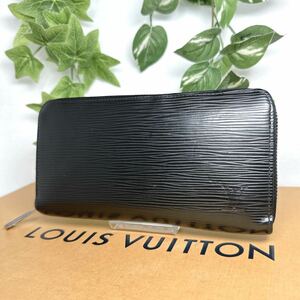 1円 ルイヴィトン LOUIS VUITTON エピ ジッピー ラウンドファスナー 長財布 シリアル CA5111 ブラック ノワール 黒 男女兼用 M61857