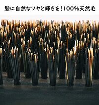 キヌガワカンパニー ヘアブラシ 天然毛 猪毛ブラシ 静電気 抑え 髪 傷めにくい 木目調 ハンドル 8行 ブラッシングしやすい 幅広サイズ_画像3