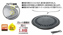 パール金属 焼肉 グリル プレート 34cm 丸型 バーベキュー ブルーダイヤモンドコート カセットコンロ専用_画像2