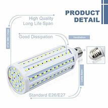 LED電球 E26 40W スタジオ 写真 撮影ライト　定常光ライト　高天井用LED5500K 3800LM 400W白熱電球相当 超高輝度 360度フリッカーフリー_画像3