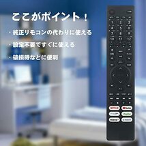 AULCMEET テレビ用リモコン fit for Hisense ハイセンス EN3A40 75U8F 65U8F 55U8F 50U8F 43U75F 50U75F 55U75F 65U75F 43U7F 50U7F 55U7F_画像3