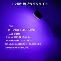 LEDブラックライト - UV紫外線ライト 10W USB給電式 吊り下げ 簡単操作 携帯便利 395～410nm LED UVライト バーライト レジン用硬化ライト_画像2