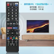 OMAIC 代替リモコン for SHARP 液晶テレビ用 4K/8Kモデルにも対応 アクオスリモコン AN-52RC3 わかりやすく 設定不要_画像5