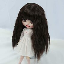 Linfairy 9-10 inch 人形用 ロング ウィッグ カール (Dark Brown)_画像3