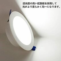 LEDダウンライト φ125 12W 埋め込み式 天井ライト 埋込型LED AC85-265V 調光器非対応 電源外置 工事必要 照射角120度 密閉器具対応_画像3