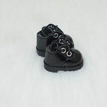 niannyyhouse　10cm ぬいぐるみ 革靴　綿人形の靴　靴の長さ約3.8cm　着せ替え (Black+Brown)_画像5