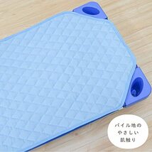 un doudou コットカバー 60×130cm 吸水速乾 綿100% パイル地 キルト 裏面メッシュ 四隅ゴム付き 1557K-SA_画像3