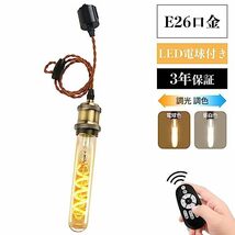 LVWIT ペンダントライト E26口金 LED電球付き 調光調色 30W形相当(消費電力4.5W) 85%省エネ 遠隔操作 配線ダクトレール用 天井照明_画像2