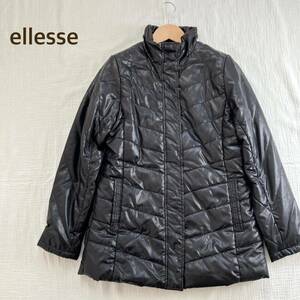 エレッセ ellesse 中綿 アウター ジャケット ブルゾン コート テニス ゴルフ スポーツ 黒 ブラック 防寒 レディース サイズM