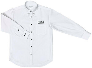 HKS ボタンダウンシャツ ホワイト Lサイズ