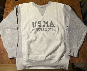 70年代　70'S　単色タグ　USMA リバースウィーブ　2トーン　ビンテージ　チャンピオン Champion スウェット