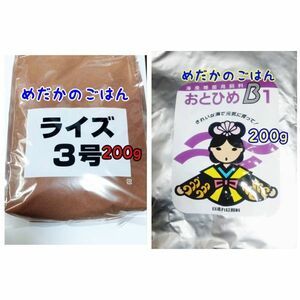 めだかのごはん ライズ3号 200g おとひめB1 200g リパック品 グッピー 熱帯魚 金魚 アクアリウム らんちう