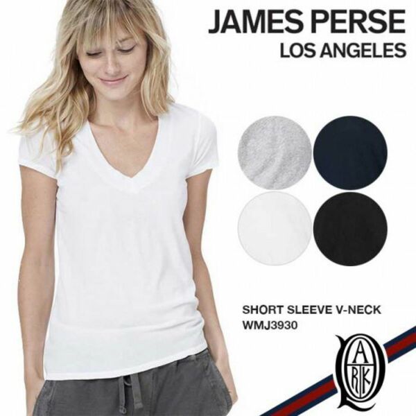JAMES PERSE ジェームスパース Vネック 半袖 Ｔシャツ ホワイト サイズ0 美品