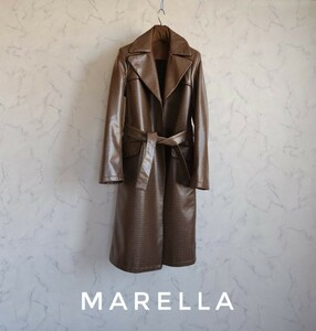 超高級 希少 Maxmara 一級品モダンベルデッドコート MARELLA キルティング裏地 マレーラ マックスマーラ ランウェイスタイル