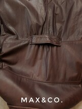 超高級 希少 Maxmara 一級品モダンリアルレザーコート おしゃれブラウンカラー max&co. マックスマーラ マックスアンドコー 本革_画像7