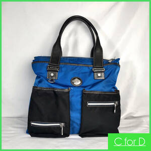 即決★Orobianco★オロビアンコ メンズ トートバッグ ナイロン素材 カジュアルバッグ 青色 ブルー A4収納可 イタリア製 バッグ 鞄 B034