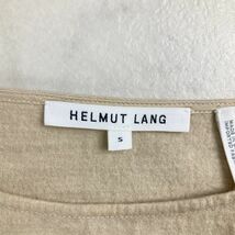 HELMUT LANG ヘルムート・ラング ウール100% 袖リボン 長袖カットソー トップス レディース ベージュ サイズS*IC147_画像5