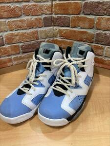 Nike Air Jordan 6 RETRO UNC　シューズ　24ｃｍ　384665-410/中古品