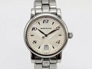 MONTBLANC モンブラン スター デイト 腕時計 7189 WATCH STAR STEEL 39MM クォーツ z23-3943 中古品 z_w