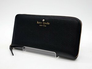 ★1スタ【中古品】kate spade(ケイトスペード) ラウンドファスナー 長財布 ブラック レディース m5-32549 m_b