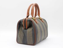 フェンディ ペカン柄 ハンドバッグ 2way ミニボストン ショルダー ストライプ FENDI z23-3777 中古品 z_b_画像4