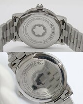 MONTBLANC モンブラン スター デイト 腕時計 7189 WATCH STAR STEEL 39MM クォーツ z23-3943 中古品 z_w_画像4