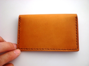  cow leather made * card-case | card-case |2 pocket < hand made > hand ..