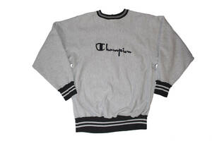 VINTAGE 90’S CHAMPION REVERSE WEAVE CREWNECK GREY/BLACK SIZE L チャンピオン リバースウェーブ