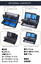 長財布 財布 メンズ レディース ウォレット スマホケース クラッチバッグ 母の日 父の日 プレゼント 7987560 ネイビー 新品 1円 スタート_画像3