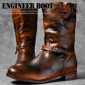 ブーツ メンズ エンジニアブーツ Vintage 靴 シューズ シンセティックレザー 7987995 26.0cm ブラウン