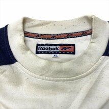 リーボック スウェット ホワイト REEBOK 古着 メンズ XL 刺繍 ロゴ ビックサイズ バイカラー_画像7