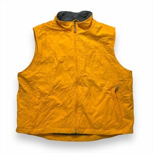 エルエルビーン ベスト イエロー L L Bean 古着 メンズ 3XL フルジップ ファスナーポケット モックネック