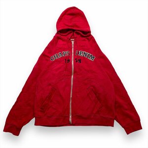 パーカー レッド 古着 メンズ XL チャップスデニム フルジップ