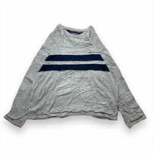 トミーヒルフィガー トップス グレー TOMMY HILFIGER 古着 メンズ XXL ワンポイント ロゴ プルオーバー シンプル