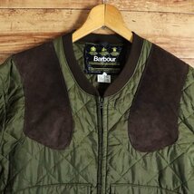 *3J/K6.29-3　ユーロ古着　イングランド製　Barbour　バブアー　キルティングジャケット　ハンティング　中綿　ナイロン　メンズ　XL_画像2