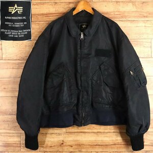 F9T/Y9.25-2　Alpha Industries　アルファ　CWU-45/P　フライトジャケット　XXL MA-1　N-2B N-3B　ジャンパー　ブルゾン　ブラック