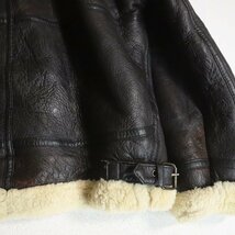 J5K/s4.6-2　THE BEST Original Shearling　ムートンジャケット　本革　羊革　レザーフライトジャケット　B-3　シープスキン　40　メンズ_画像8