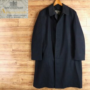 A6T/R11.14-4　70s～80s　ビンテージ　イギリス製　Aquascutum　アクアスキュータム　ステンカラーコート　サイズ42　トレンチコート