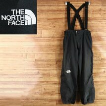 J10T/R10.23-4　THE NORTH FACE　ノースフェイス　スキーパンツ　スノーボードパンツ　サスペンダー　M　黒　メンズ　クラインミングパンツ_画像1