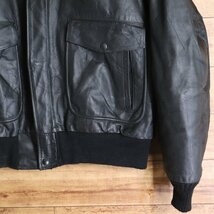 K3S/S5.30-4　80s~90s　ビンテージ　USA製　OAKTON LIMITED　フライトジャケット　本革　レザージャケット　G-1　A-2　革ジャン　皮ジャン_画像3