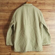 L4J/Y5.17-2　90s　ORVIS　オービス　ハンティングジャケット　レザーエルボーパッチ　コットンキャンバス　アウトドア　M　ベージュ_画像9