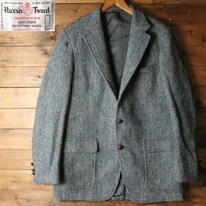 J3K/s3.13　80s～　Harris Tweed　ハリスツイード　ATWOOD　テーラードジャケット　ヘリンボーン　ブレザー　アメリカ古着