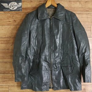 \3K/s7.31-3　Elva Leather Clothing　レザーコート　本革　レザーカーコート　ハーフコート　レザージャケット　革ジャン　皮ジャン