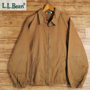 L2J/R5.23-4　80s　L.L.Bean　エルエルビーン　スウィングトップ　ワークジャケット　コットン　アウトドア　ライトブラウン　アメリカ古着