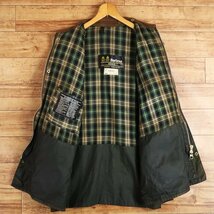 J8S/R8.17-1　80s　ビンテージ　英国製　Barbour　バブアー　BEDALE　ビデイル　オイルドジャケット　2ワラント　107cm/42in　カーキ系_画像6