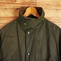 J8S/R8.17-1　80s　ビンテージ　英国製　Barbour　バブアー　BEDALE　ビデイル　オイルドジャケット　2ワラント　107cm/42in　カーキ系_画像2