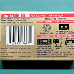 希少 レア 新品未開封 輸出仕様 ハイバイアス タイプ カセットテープ maxell XL II 100の画像2