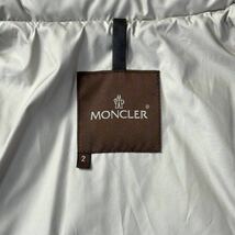 美品/2 M〜Lサイズ相当★モンクレール/MONCLER ダイヤモンドキルティング ダウンジャケット コート ブルゾン 中綿 メンズ ベージュ_画像9